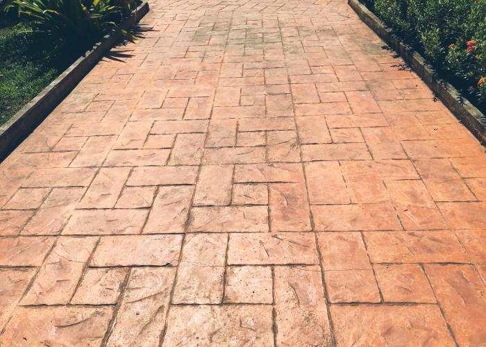 stamped concrete walkway san antonio